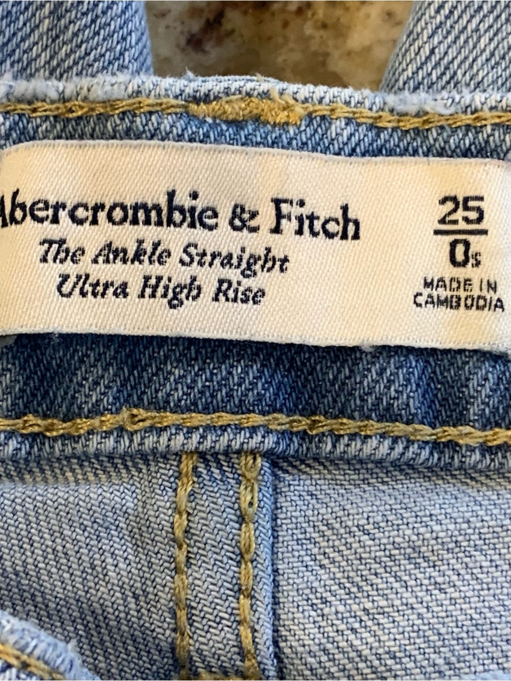 Abercrombie & Fitch The Ankle Straight Ultra High Rise Jeans Size 25/0 S - Picture 5 of 8